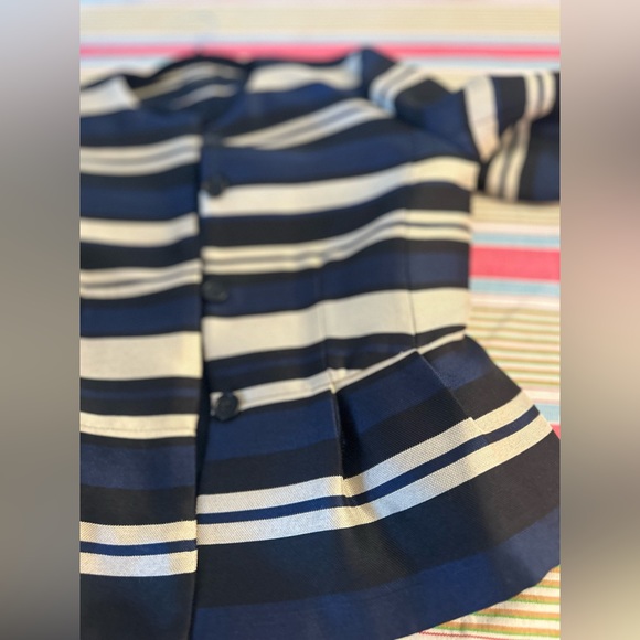 ANN TAYLOR Midnight Stripe Peplum
Suit Jacket/Blazer-SZ.4 - Picture 8 of 11